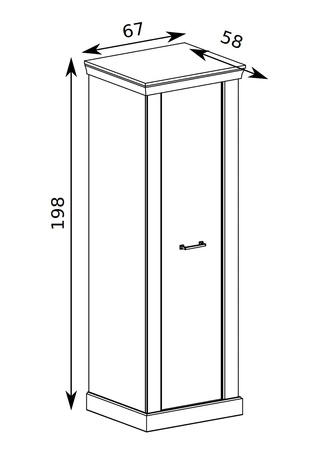 Szafa Antica 67 cm dąb craft złoty prosta forma w klasycznym wydaniu idealna szafa do sypialni lub garderoby