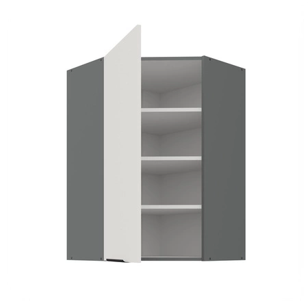 Szafka kuchenna narożna wisząca Corato Ant 60x60 GN-90 1F odporna na uszkodzenia wykończenie frontów w technologii anti fingerprint