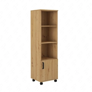 Regał na kółkach Makana dąb artisan funkcjonalny mebel do biura gabinetu lub pokoju młodzieżowego