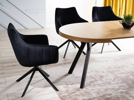 Krzesło tapicerowane Azalia 44x42 cm szare nowoczesne krzesło obrotowe z metalowymi nogami stylowe krzesło kubełkowe