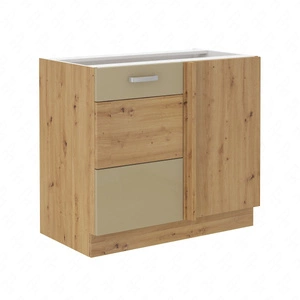 Szafka kuchenna narożna dostawiana Arton 105 ND 1F BB prawa szafka odporna na parę wodną rozlaną ciecz i wysoką temperaturę