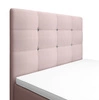 Łóżko kontynentalne Kansas 90x200 pudrowy róż w nowoczesnym skandynawskim stylu z tapicerowanym zagłówkiem oraz zanóżkiem