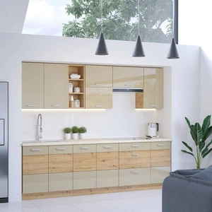 Zestaw mebli kuchennych Arton 260 cm szafki doskonale prezentują się we wnętrzach w stylu klasycznym oraz nowoczesnym