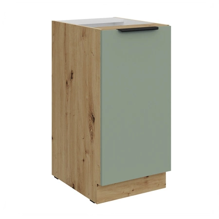 Zestaw mebli kuchennych Treviso Ar 370 cm stylowe szafki kuchenne z frontami wykonanymi w technologii anti fingerprint metalowe uchwyty