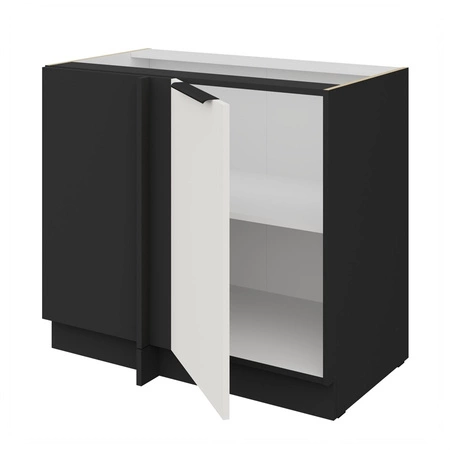 Szafka kuchenna narożna dostawiana Corato Bl 105 ND 1F BB lewa fronty szafki kuchennej wykończone w technologii anti fingerprint