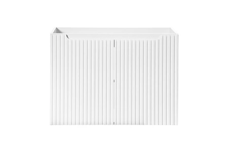 Szafka pod umywalkę Nova 80 cm biała funkcjonalna szafka do łazienki gustowne frezowane uchwyty odporność na działanie wilgoci