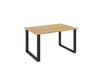Stół Taunton 138x90 cm dąb artisan / czarny prosta forma mebla wzbogacona o stylowe czarne nogi w stylu loftowym blat odporny na rozlanie cieczy