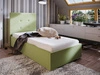 Łóżko tapicerowane Bejar 90x200 miętowe z zagłówkiem w nowoczesnym stylu idealne do pokoju młodzieżowego lub małej sypialni