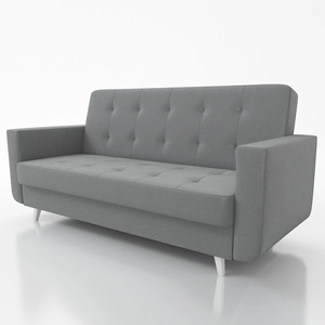 Kanapa rozkładana Neomi jasny szary modna i stylowa wersalka doskonała do domowej strefy wypoczynkowej drewniane wysokie nogi