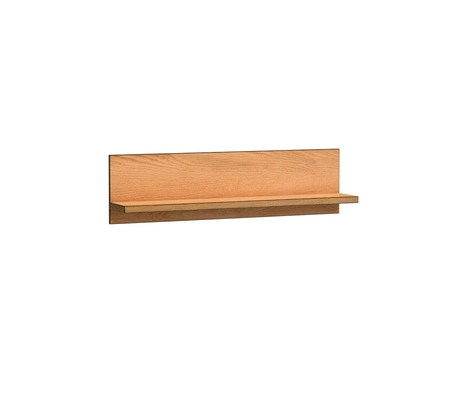 Półka Fonti 120 cm dąb karmel oryginalny design praktyczna półka na ścianę do salonu jadalni lub pokoju dziennego