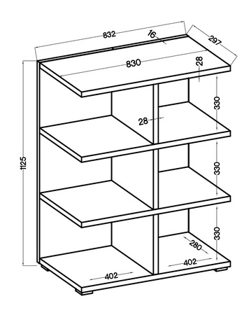 Regał Even 84 cm jasny szary idealny regał do biura gabinetu lub pokoju nastolatka wysoka jakość wykonania
