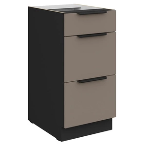 Szafka kuchenna stojąca z szufladami Fiuggi Bl 40 D 3S BB odporna na uszkodzenia wykończenie frontów w technologii anti fingerprint