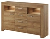 Komoda z szufladami Neba 155 cm dąb riviera nowoczesny design mebla wysoka jakość obrzeża komody wykończone specjalną okleiną ABS