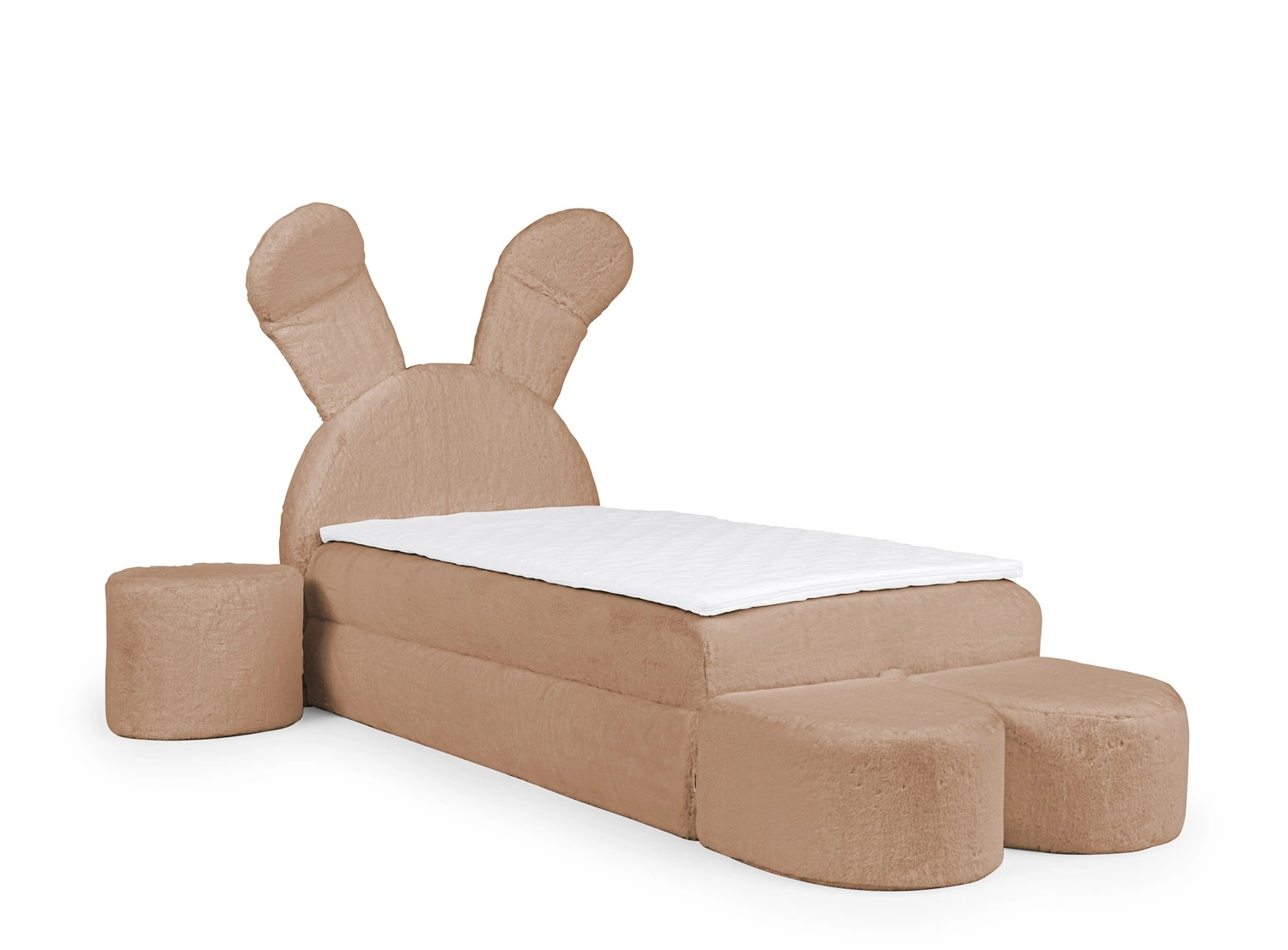 Łóżko kontynentalne Beti Plus 100x200 cm w kolorze jasny brązowy