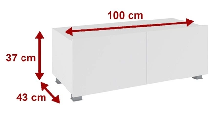 Szafka RTV Apulia 100 cm beżowa z możliwością podwieszenia minimalistyczny design prosta bryła wpisująca się w każde wnętrze