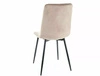 Krzesło tapicerowane Tom ciemny beż nowoczesne oraz funkcjonalne krzesło do jadalni z metalowymi nogami 