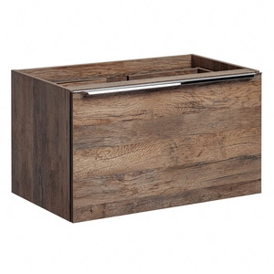 Szafka pod umywalkę nablatową Santa Fe 80 cm dąb vintage funkcjonalna szafka z szufladami praktyczny organizer uchwyt krawędziowy