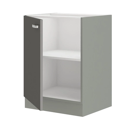 Szafka kuchenna stojąca z półką Grey 60 D 1F BB szafka odporna na parę wodną wysoką temperaturę i rozlaną ciecz