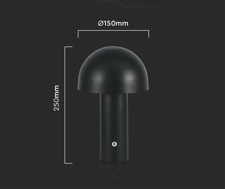 Lampka nocna Vivid czarna 3W 3000K-6000K wysokiej jakości lampa do każdej aranżacji metalowa konstrukcja funkcja zmiany barwy światła