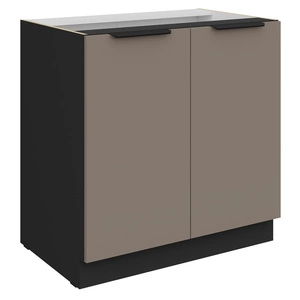 Szafka kuchenna stojąca z półką Fiuggi Bl 80 D 2F BB szafka odporna na uszkodzenia wykończenie frontów w technologii anti fingerprint