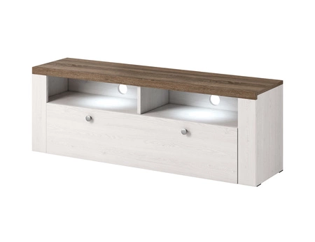 Szafka RTV Larona 140 cm sibiu larche / sonoma truffel nowoczesny design szafki pod telewizor drzwi otwierane do dołu