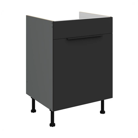 Zestaw mebli kuchennych Alatri Ant 300 cm stylowe szafki kuchenne z frontami wykonanymi w technologii anti fingerprint metalowe uchwyty