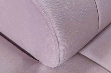 Narożnik z funkcją spania Nausa III szary lewostronny velvet stylowy komfortowy narożnik regulowane zagłówki pojemnik na pościel