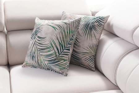 Narożnik z funkcją spania Savona VI arktyczny błękit / biały prawostronny komfortowy narożnik do salonu z dwoma pojemnikami na pościel