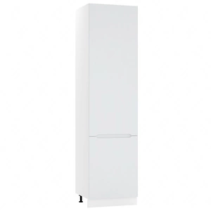 Słupek kuchenny Zova D60 LO/2333 biały / jasny szary wysoka szafka do zabudowy lodówki frezowane uchwyty odporność na uszkodzenia