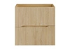 Szafka pod umywalkę Nordic Cremona 60 cm dąb cremona nowoczesna forma szafki do łazienki fronty ozdobione delikatnymi ryflowaniami