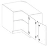 Szafka kuchenna narożna Sold 89x89 DN 1F BB szafka odporna na parę wodną wysoką temperaturę i rozlaną ciecz