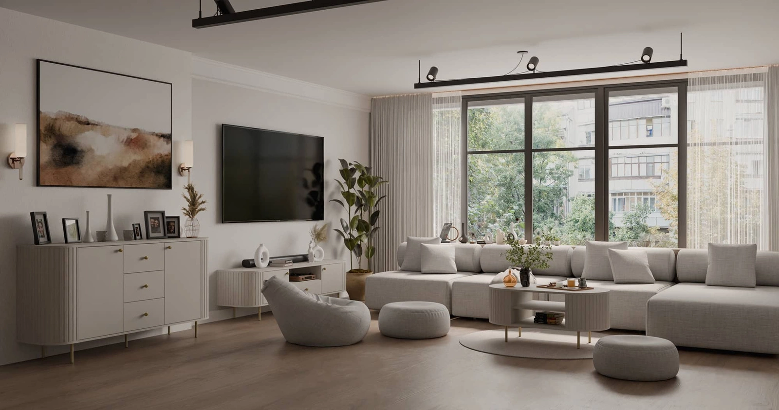 Zestaw mebli do pokoju dziennego Ovalio Meblościanka do salonu Meble do pokoju młodzieżowego