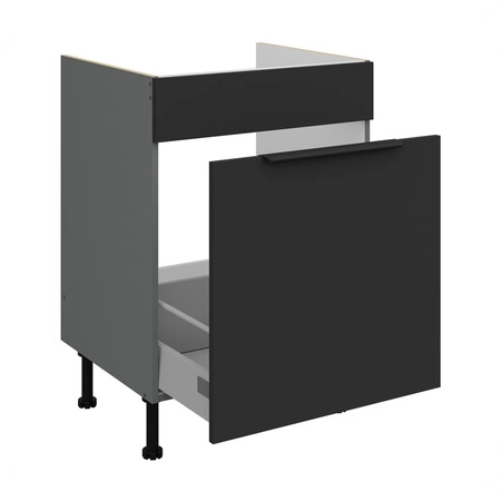 Zestaw mebli kuchennych Alatri Ant 300 cm stylowe szafki kuchenne z frontami wykonanymi w technologii anti fingerprint metalowe uchwyty