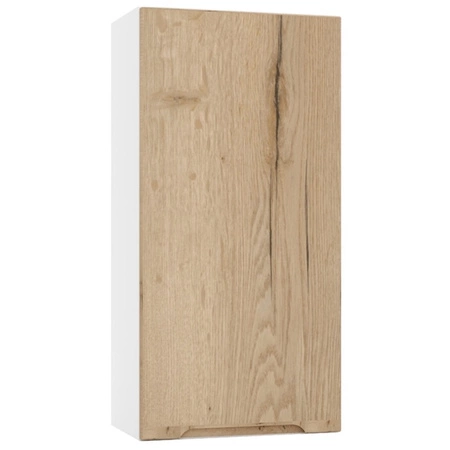 Szafka kuchenna wisząca Zova W45/92 biały / dąb halifax szafka do kuchni odporna na działanie wilgoci i uszkodzenia frezowany uchwyt
