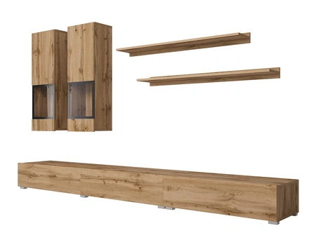 Meblościanka Baros dąb wotan modernistyczny design idealnie wkomponuje się do każdego wnętrza