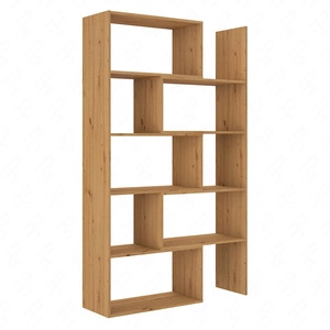 Regał wysoki Carl dąb artisan idealny regał do biura gabinetu lub pokoju nastolatka z możliwością rozsunięcia