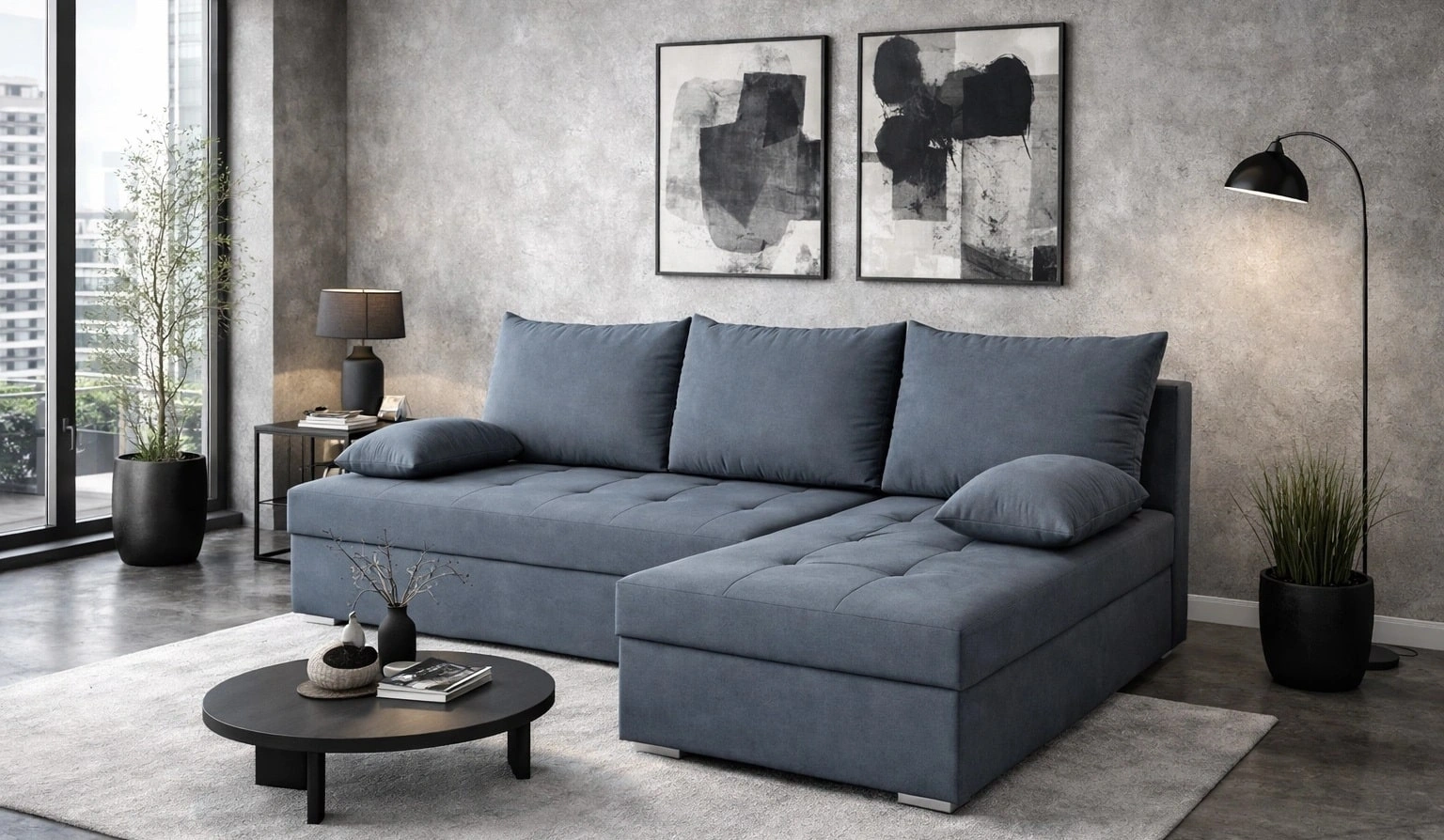 Narożnik z funkcją spania Fasti Narożnik do salonu Narożnik z funkcją spania codziennego