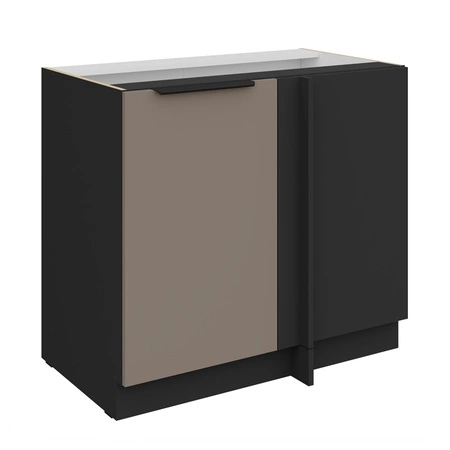 Szafka kuchenna narożna dostawiana Fiuggi Bl 105 ND 1F BB prawa fronty szafki kuchennej wykończone w technologii anti fingerprint