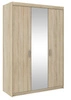 Szafa z lustrem Rene 133 cm dąb sonoma jasny nowoczesny design oraz obrzeża wykończone ABS