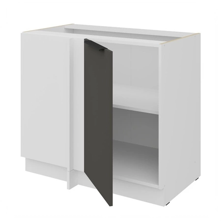 Szafka kuchenna narożna dostawiana Aversa Wh 105 ND 1F BB lewa fronty szafki kuchennej wykończone w technologii anti fingerprint