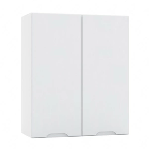 Szafka kuchenna wisząca Zova W60 biały / jasny szary szafka do kuchni z dwoma frontami odporna na uszkodzenia frezowane uchwyty