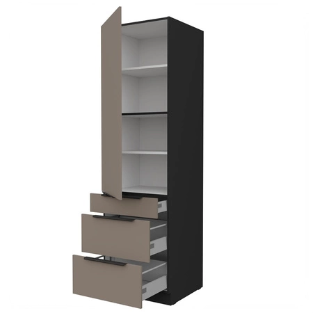 Słupek kuchenny Fiuggi Bl 60 DKS-210 3S 1F szafka kuchenna odporna na uszkodzenia wykończenie frontów w technologii anti fingerprint