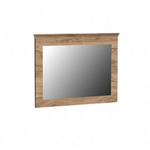 Lustro wiszące Antica 127x77 cm dąb craft złoty prostokątne lustro w ramie idealny dodatek do przedpokoju sypialni lub garderoby