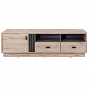 Szafka RTV Estan 155 cm dąb estana jasny / antracyt nowoczesny design mebla wysoka jakość wykonania obrzeża regału wykończone specjalną okleiną