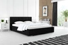 Łóżko tapicerowane Costa 180x200 czarne stylowe łóżko z pojemnikiem na pościel wygodny zagłówek zachwyca eleganckim designem