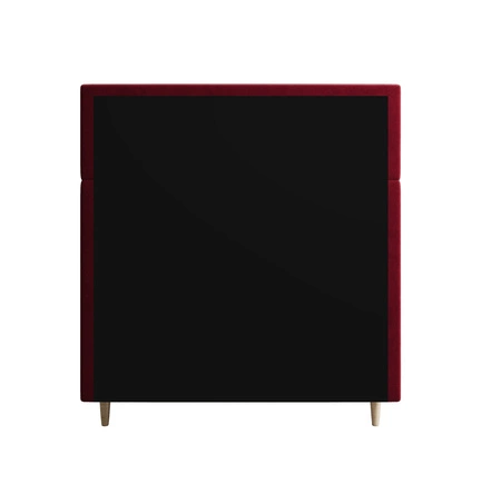 Łóżko kontynentalne Bing 100x200 bordowe w nowoczesnym skandynawskim stylu z tapicerowanym zagłówkiem łóżko z pojemnikiem