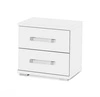 Szafka nocna z szufladami Maximus biała funkcjonalny mebel do sypialni lub pokoju młodzieżowego obrzeża wykończone specjalną okleiną