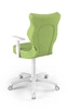 Krzesło do biurka Duo zielone dopasowane do wzrostu 159-188 cm profilowane siedzisko regulowane podłokietniki łatwo czyszcząca tkanina