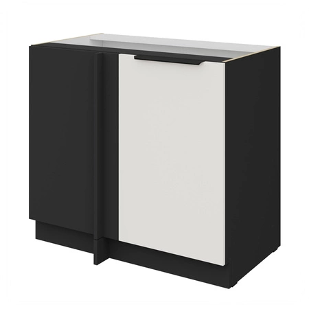 Szafka kuchenna narożna dostawiana Corato Bl 105 ND 1F BB lewa fronty szafki kuchennej wykończone w technologii anti fingerprint