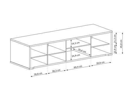Szafka RTV Grand 190 cm dąb cremona elegancka i funkcjonalna szafka z szufladą z zaoblonymi detalami subtelne metalowe uchwyty